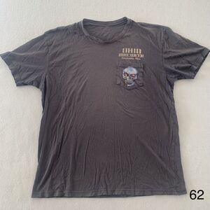 Ohio Bike Week Skull Print Y2K Grunge T Shirt Men Size M Color Black With Flaws‎